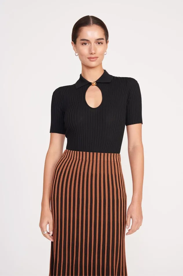 Women Tops STAUD STAUD CATALEYA TOP BLACK