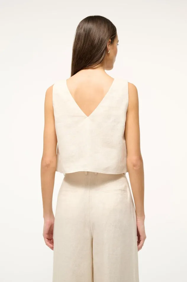 Women Tops STAUD STAUD CATANIA TOP NATURAL Women Tops STAUD STAUD CATANIA TOP NATURAL