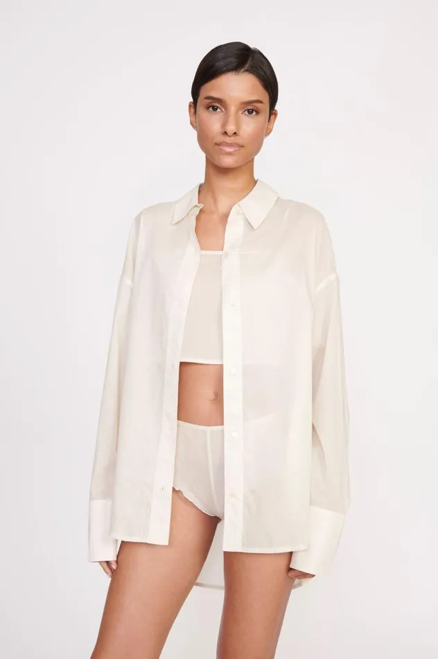 Women Tops STAUD STAUD CHAMOMILE SHIRT IVORY
