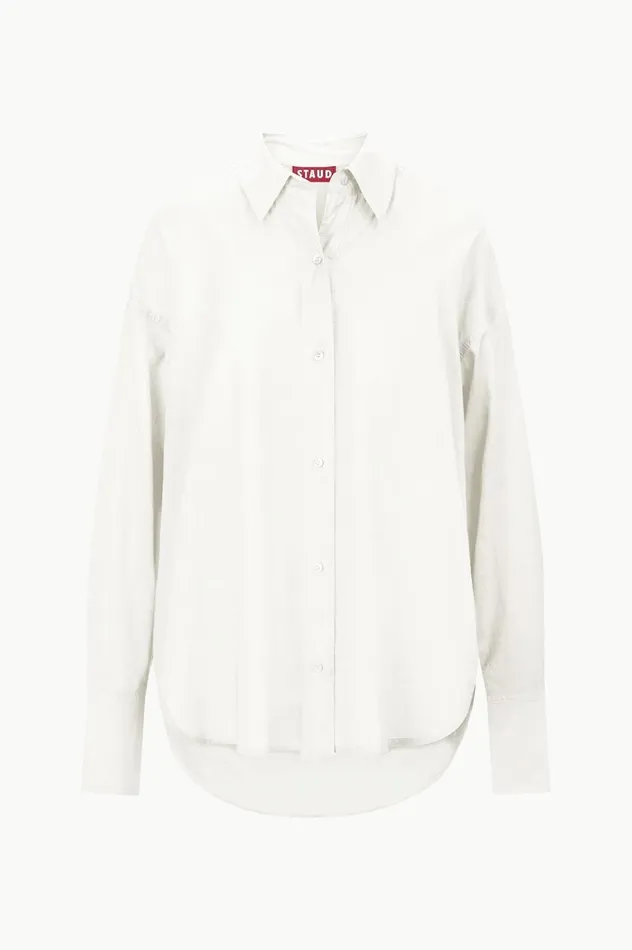 Women Tops STAUD STAUD CHAMOMILE SHIRT IVORY Women Tops STAUD STAUD CHAMOMILE SHIRT IVORY