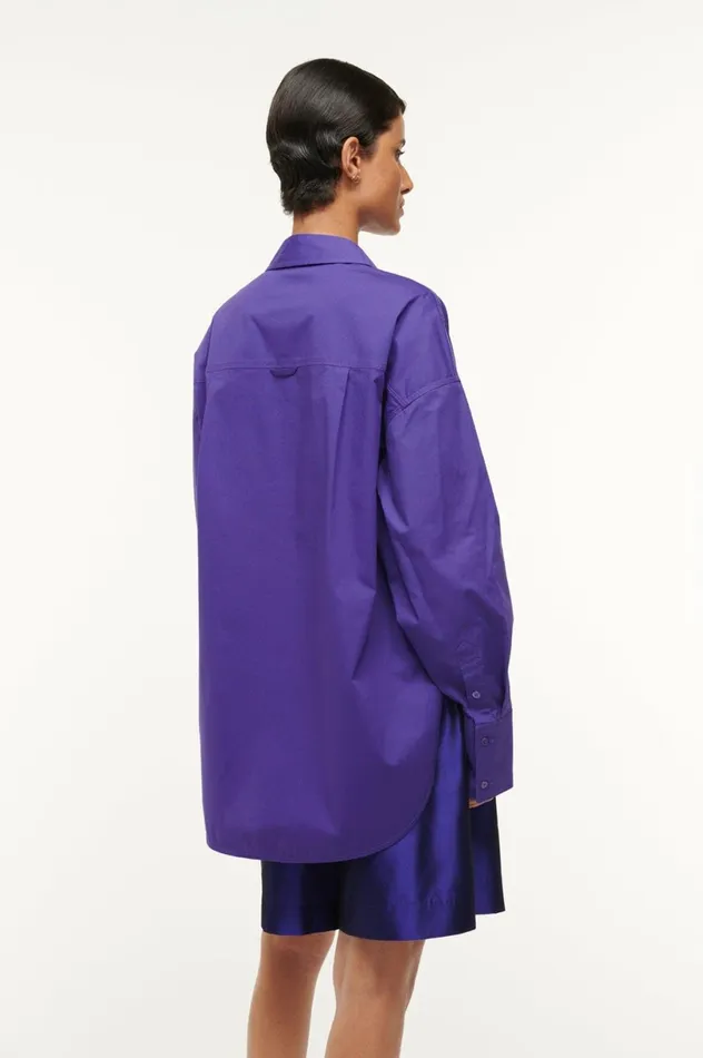 Women Tops STAUD STAUD COLTON SHIRT VIOLET Women Tops STAUD STAUD COLTON SHIRT VIOLET