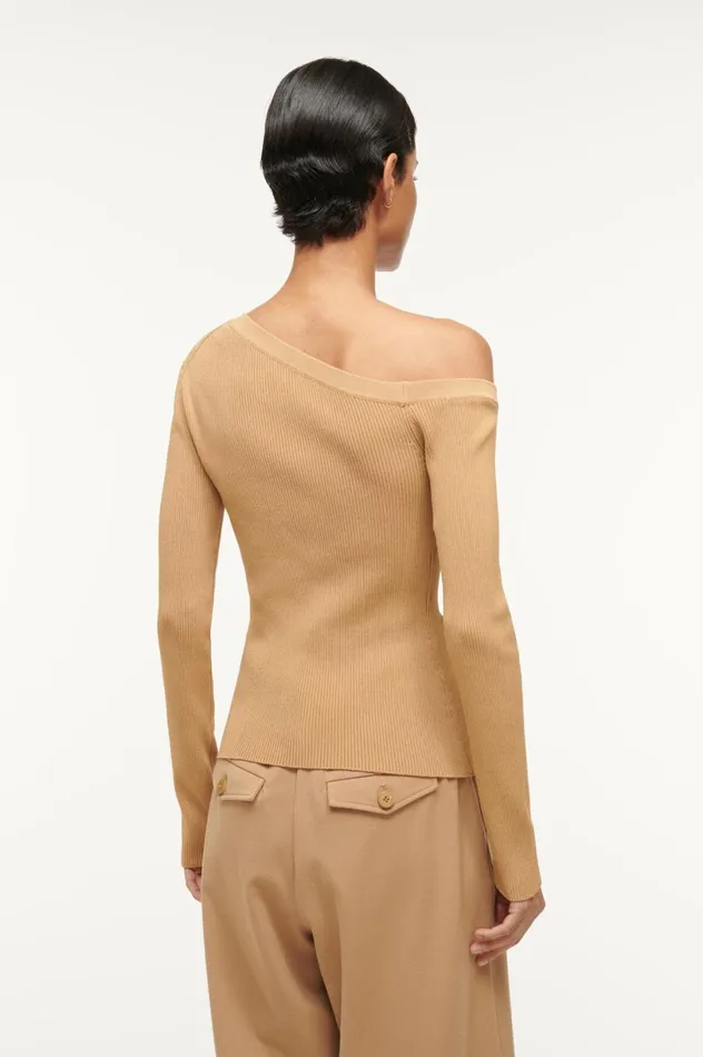 Women Tops STAUD STAUD CRAFTSMAN SWEATER CAMEL Women Tops STAUD STAUD CRAFTSMAN SWEATER CAMEL