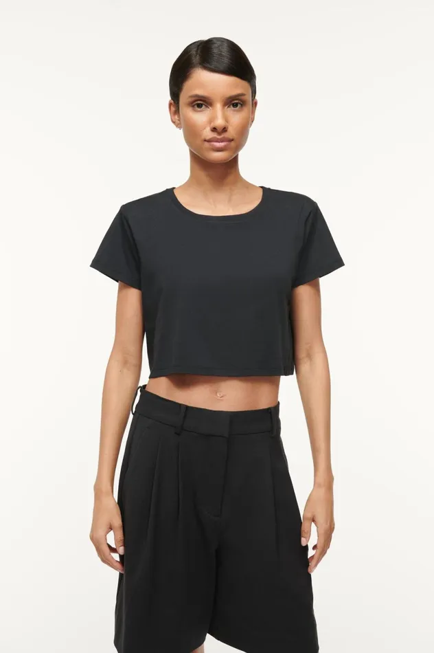 Women Tops STAUD STAUD DEAN TSHIRT BLACK