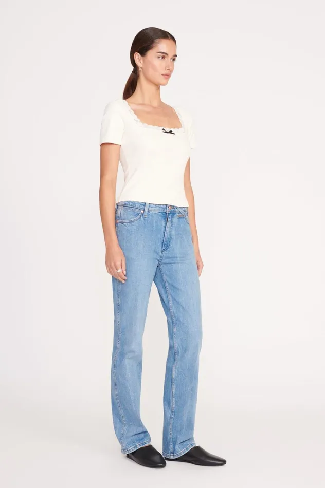 Women Tops STAUD STAUD DIXIE TOP IVORY