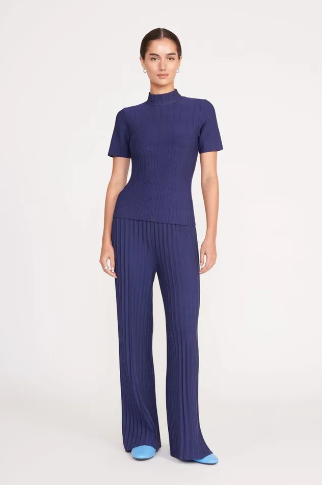 Women Tops STAUD STAUD ELEANOR TOP NAVY Women Tops STAUD STAUD ELEANOR TOP NAVY