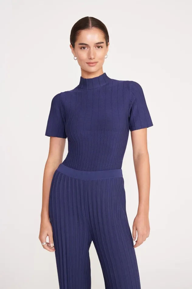 Women Tops STAUD STAUD ELEANOR TOP NAVY Women Tops STAUD STAUD ELEANOR TOP NAVY