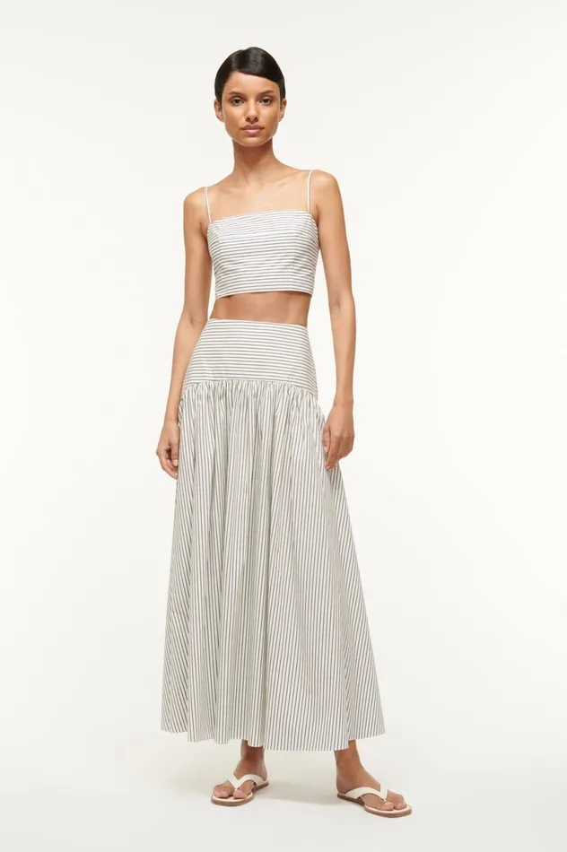 Women Tops STAUD STAUD FEDERICO TOP IVORY MICRO STRIPE Women Tops STAUD STAUD FEDERICO TOP IVORY MICRO STRIPE