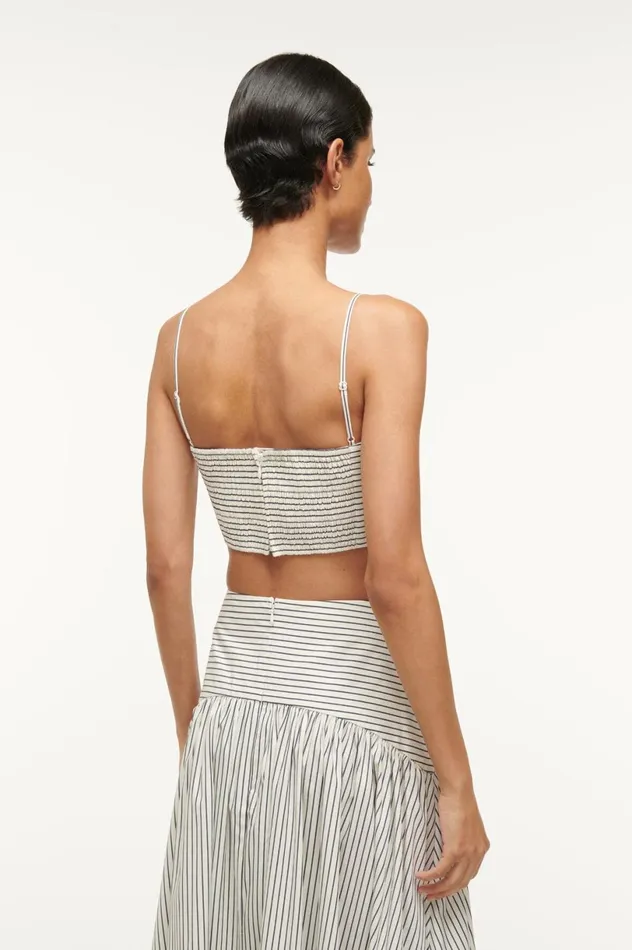 Women Tops STAUD STAUD FEDERICO TOP IVORY MICRO STRIPE Women Tops STAUD STAUD FEDERICO TOP IVORY MICRO STRIPE
