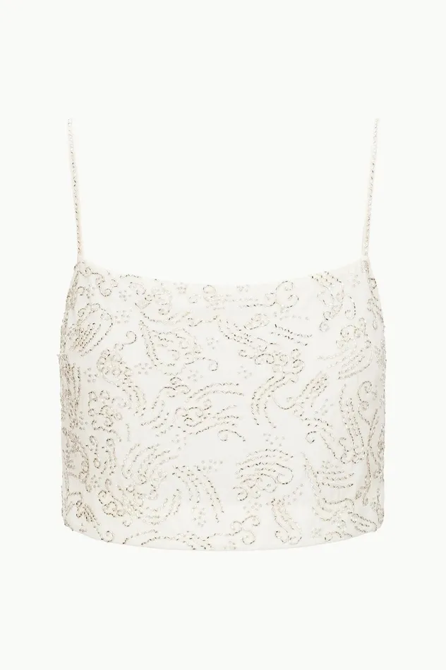 Women Tops STAUD STAUD FERMO TOP IVORY Women Tops STAUD STAUD FERMO TOP IVORY