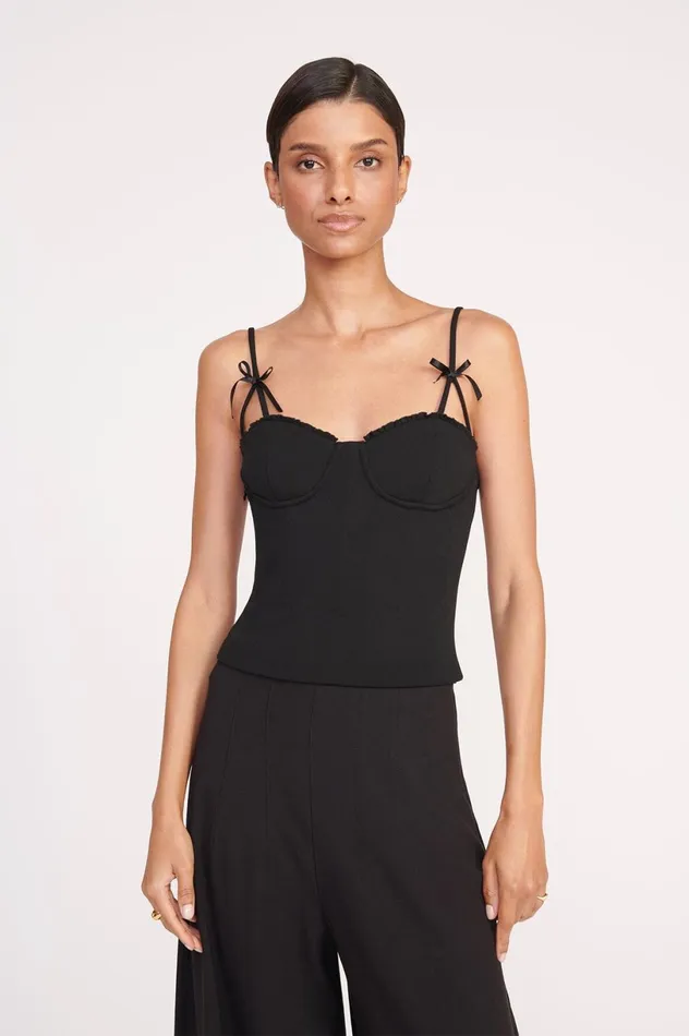 Women Tops STAUD STAUD GEORGINA TOP BLACK