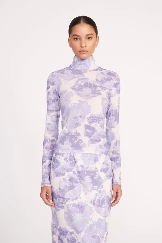 Women Tops STAUD STAUD HELVIN TOP ANTIQUE PRESSED FLOWERS