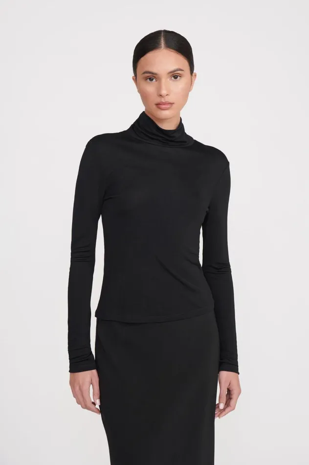 Women Tops STAUD STAUD HELVIN TOP BLACK