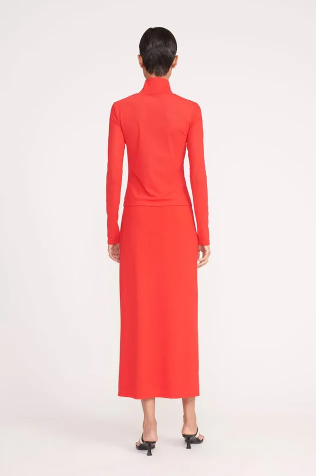Women Tops STAUD STAUD HELVIN TOP RED ROSE Women Tops STAUD STAUD HELVIN TOP RED ROSE