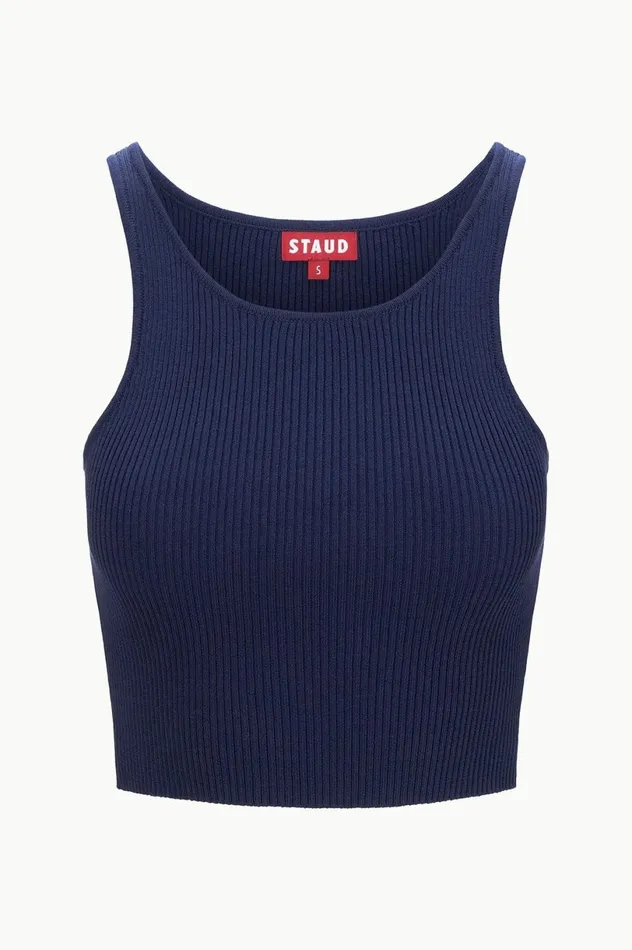 Women Tops STAUD STAUD IBISCO TANK NAVY