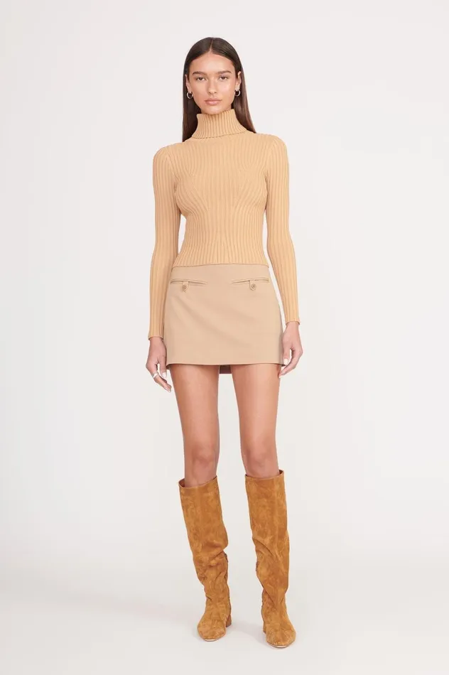 Women Tops STAUD STAUD JACE TOP CAMEL Women Tops STAUD STAUD JACE TOP CAMEL