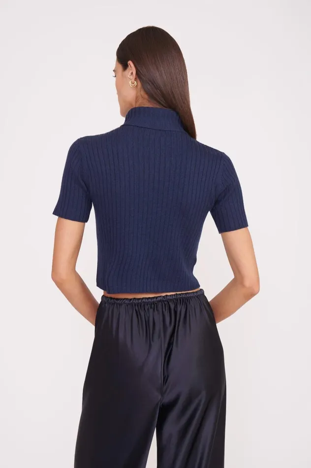 Women Tops STAUD STAUD LILOU SWEATER NAVY Women Tops STAUD STAUD LILOU SWEATER NAVY