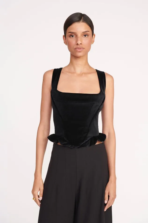 Women Tops STAUD STAUD LORELAI TOP BLACK