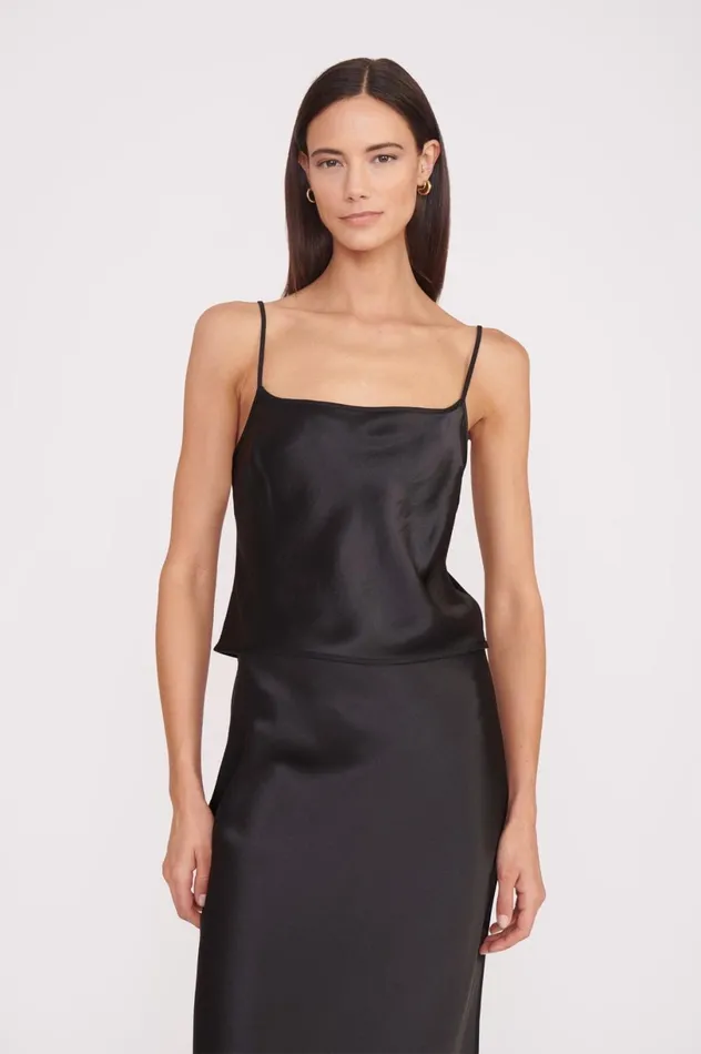 Women Tops STAUD STAUD MILES TOP BLACK Women Tops STAUD STAUD MILES TOP BLACK