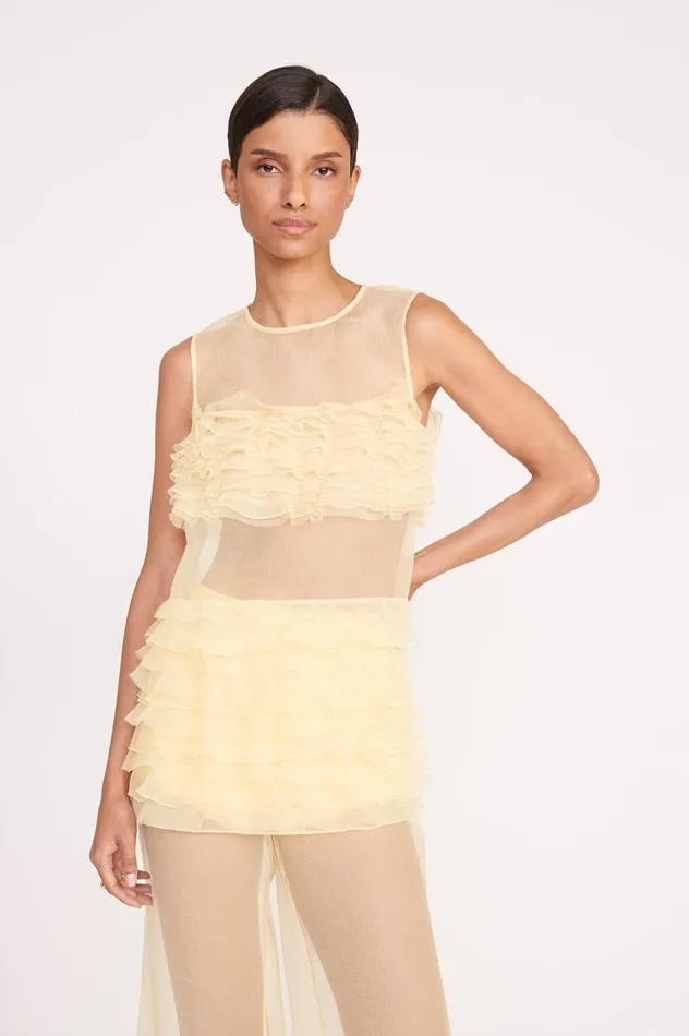 Women Tops STAUD STAUD MYRTLE TOP LEMON DROP