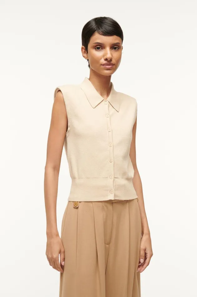 Women Tops STAUD STAUD NOLA SWEATER CAMEL