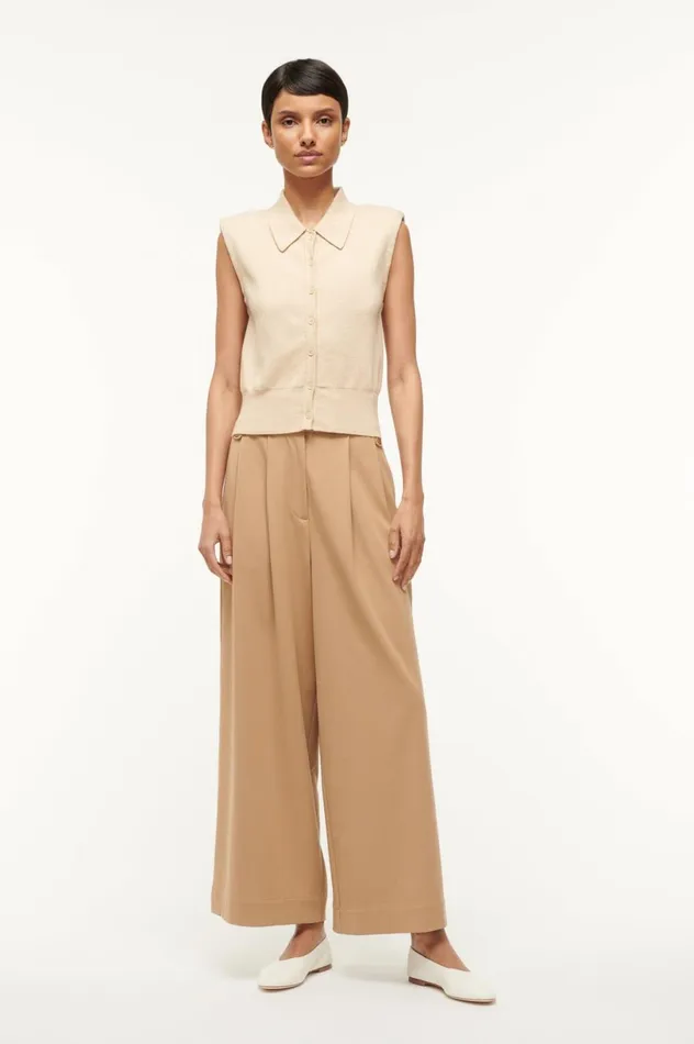Women Tops STAUD STAUD NOLA SWEATER CAMEL