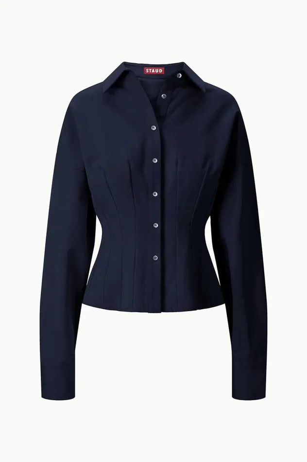 Women Tops STAUD STAUD OPHELIA TOP NAVY Women Tops STAUD STAUD OPHELIA TOP NAVY