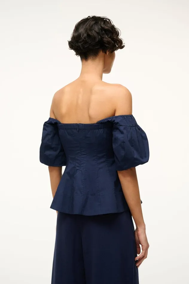 Women Tops STAUD STAUD PALERMO TOP NAVY Women Tops STAUD STAUD PALERMO TOP NAVY
