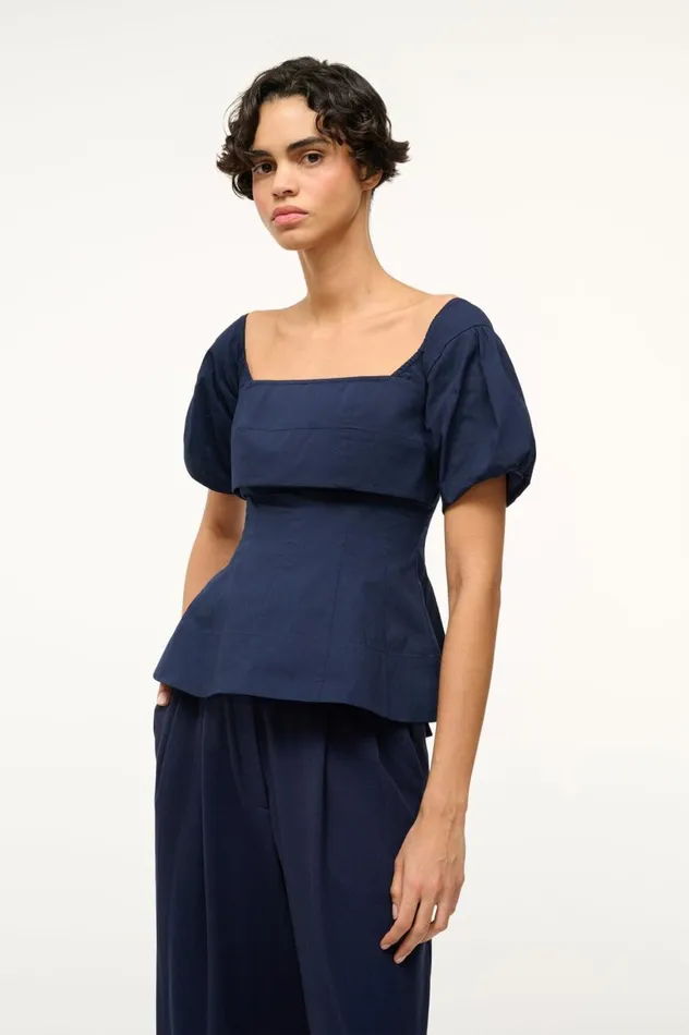Women Tops STAUD STAUD PALERMO TOP NAVY Women Tops STAUD STAUD PALERMO TOP NAVY