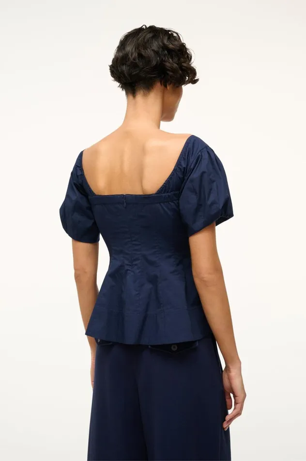 Women Tops STAUD STAUD PALERMO TOP NAVY Women Tops STAUD STAUD PALERMO TOP NAVY