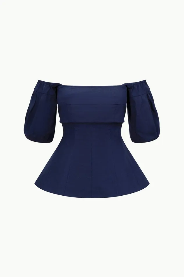 Women Tops STAUD STAUD PALERMO TOP NAVY Women Tops STAUD STAUD PALERMO TOP NAVY