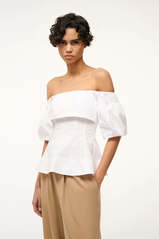 Women Tops STAUD STAUD PALERMO TOP WHITE