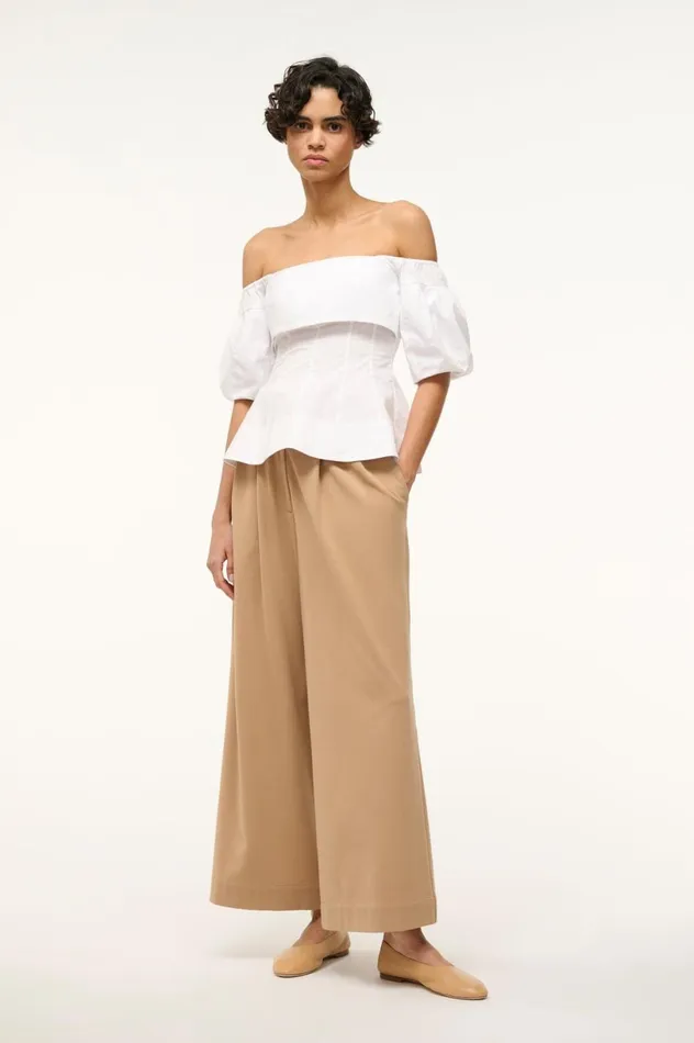Women Tops STAUD STAUD PALERMO TOP WHITE Women Tops STAUD STAUD PALERMO TOP WHITE