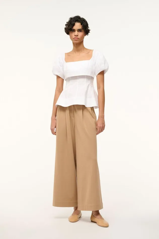 Women Tops STAUD STAUD PALERMO TOP WHITE Women Tops STAUD STAUD PALERMO TOP WHITE