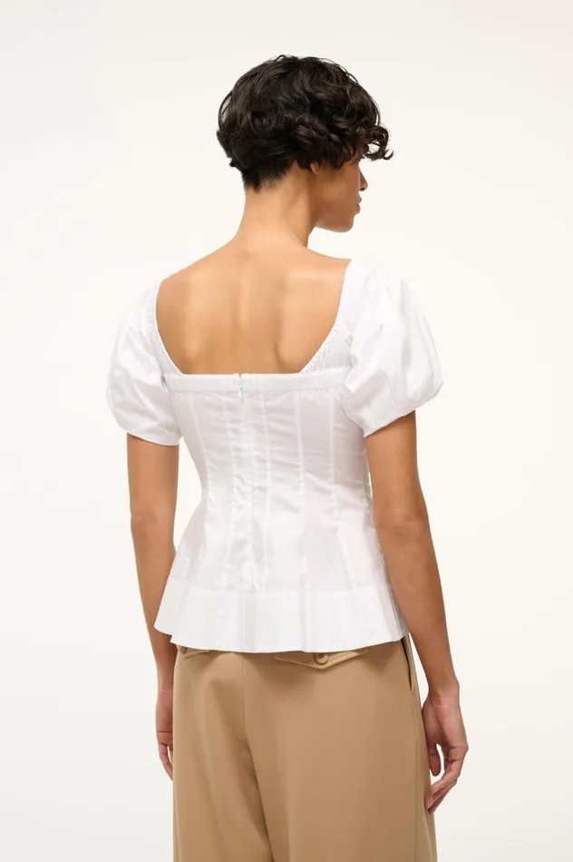Women Tops STAUD STAUD PALERMO TOP WHITE Women Tops STAUD STAUD PALERMO TOP WHITE