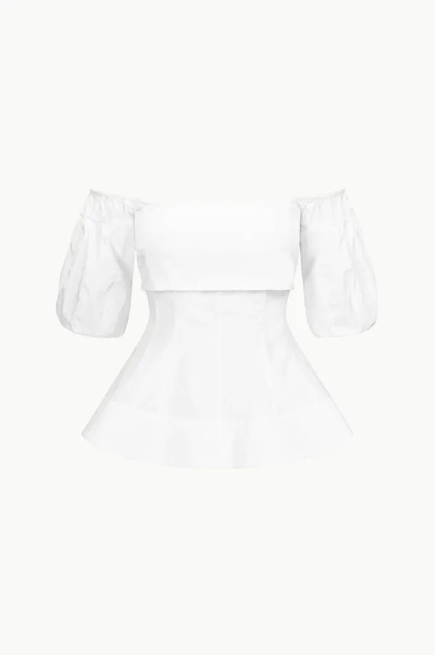 Women Tops STAUD STAUD PALERMO TOP WHITE Women Tops STAUD STAUD PALERMO TOP WHITE