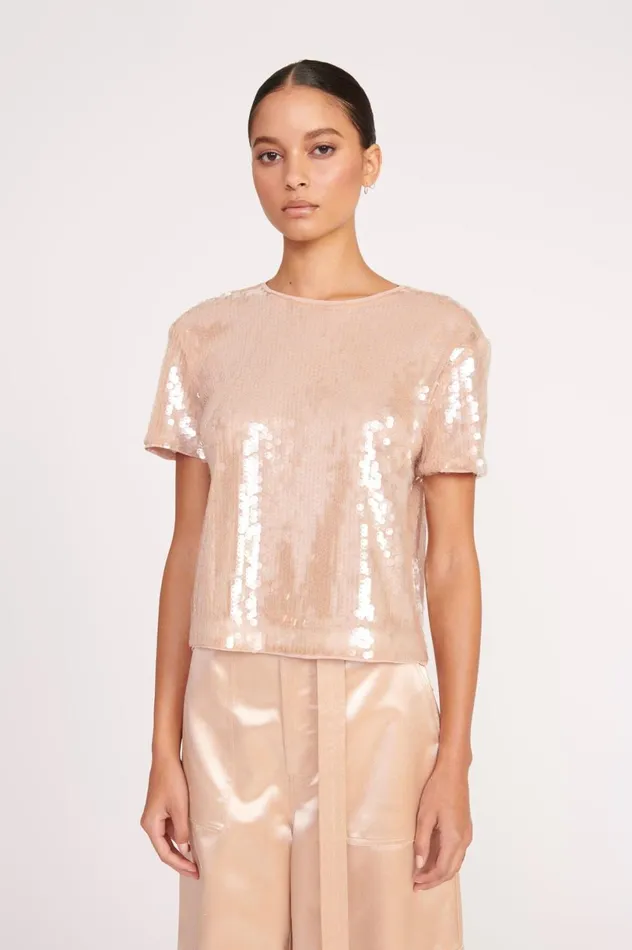Women Tops STAUD STAUD QUINCY TOP BEIGE