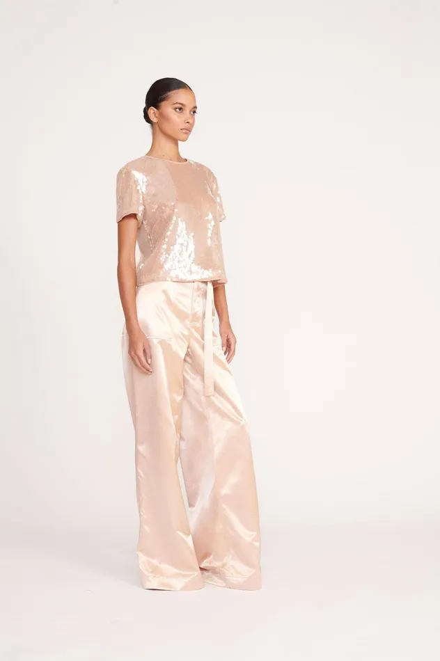 Women Tops STAUD STAUD QUINCY TOP BEIGE Women Tops STAUD STAUD QUINCY TOP BEIGE