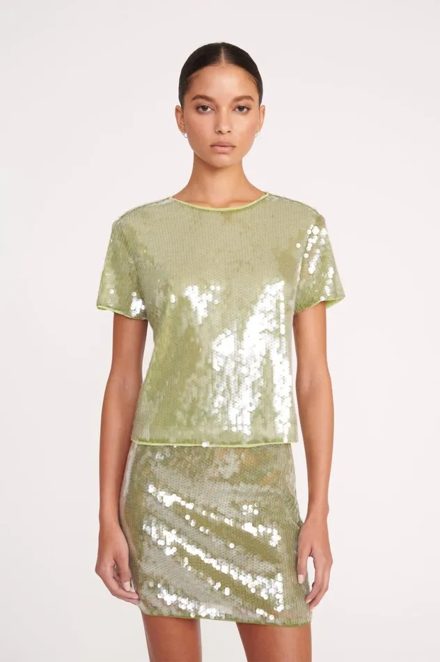 Women Tops STAUD STAUD QUINCY TOP GARDEN MOSS Women Tops STAUD STAUD QUINCY TOP GARDEN MOSS