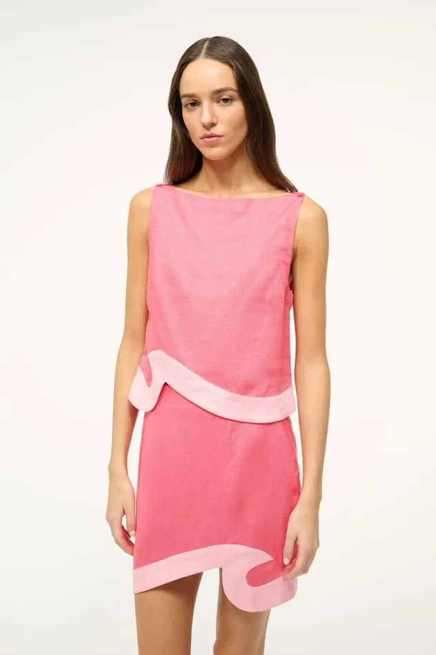 Women Tops STAUD STAUD RAPHAEL TOP CORAL PARADISE PEARL PINK