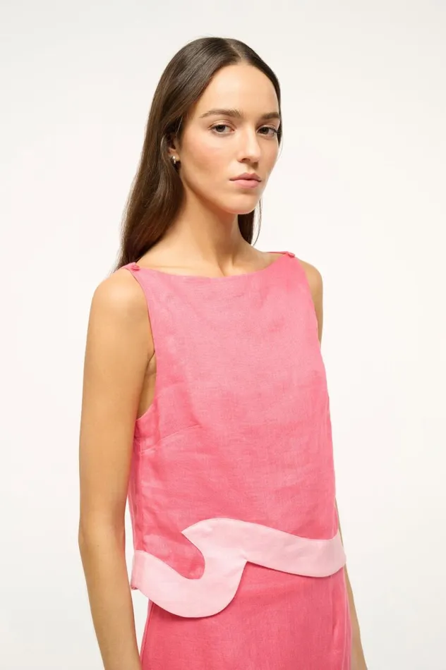 Women Tops STAUD STAUD RAPHAEL TOP CORAL PARADISE PEARL PINK Women Tops STAUD STAUD RAPHAEL TOP CORAL PARADISE PEARL PINK