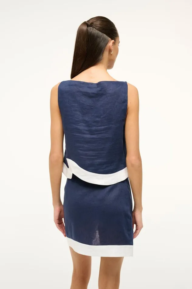Women Tops STAUD STAUD RAPHAEL TOP NAVY WHITE