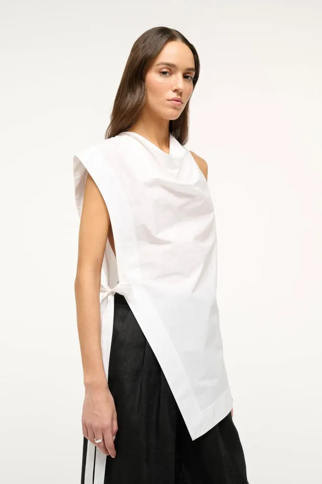Women Tops STAUD STAUD SAWYER TOP WHITE Women Tops STAUD STAUD SAWYER TOP WHITE