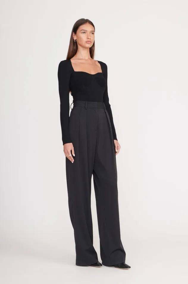 Women Tops STAUD STAUD SILHOUETTE TOP BLACK Women Tops STAUD STAUD SILHOUETTE TOP BLACK