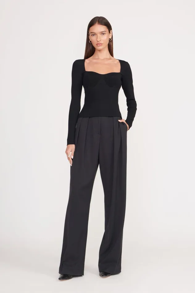 Women Tops STAUD STAUD SILHOUETTE TOP BLACK Women Tops STAUD STAUD SILHOUETTE TOP BLACK