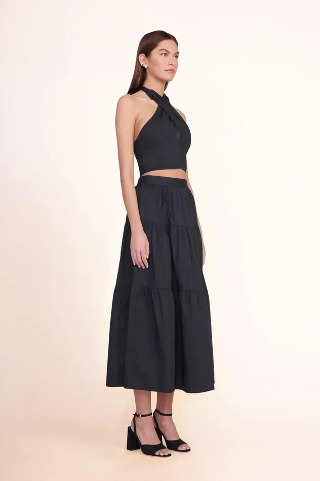 Women Tops STAUD STAUD SMOCKED KAI TOP BLACK Women Tops STAUD STAUD SMOCKED KAI TOP BLACK