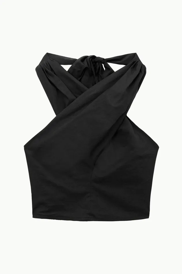 Women Tops STAUD STAUD SMOCKED KAI TOP BLACK Women Tops STAUD STAUD SMOCKED KAI TOP BLACK