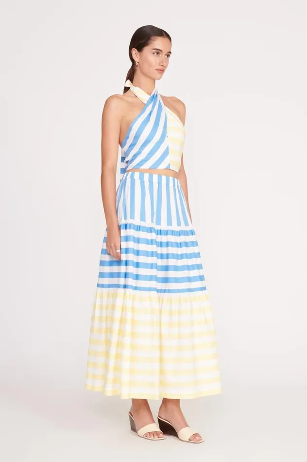 Women Tops STAUD STAUD SMOCKED KAI TOP BUTTERCUP SEASHORE STRIPE Women Tops STAUD STAUD SMOCKED KAI TOP BUTTERCUP SEASHORE STRIPE