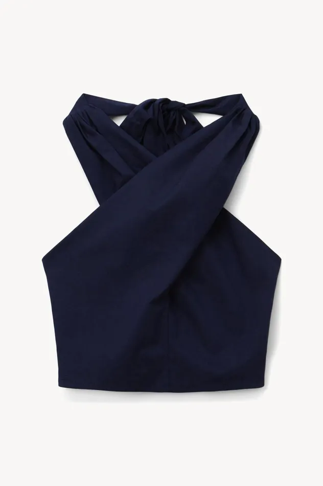 Women Tops STAUD STAUD SMOCKED KAI TOP NAVY