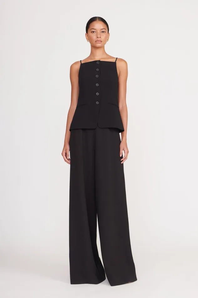 Women Tops STAUD STAUD UNA TOP BLACK Women Tops STAUD STAUD UNA TOP BLACK
