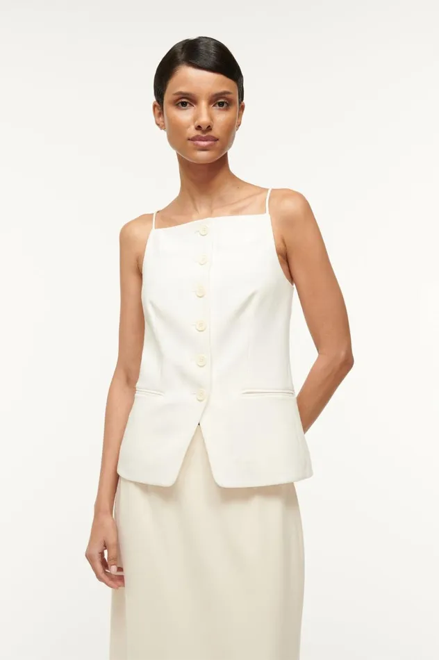 Women Tops STAUD STAUD UNA TOP ECRU